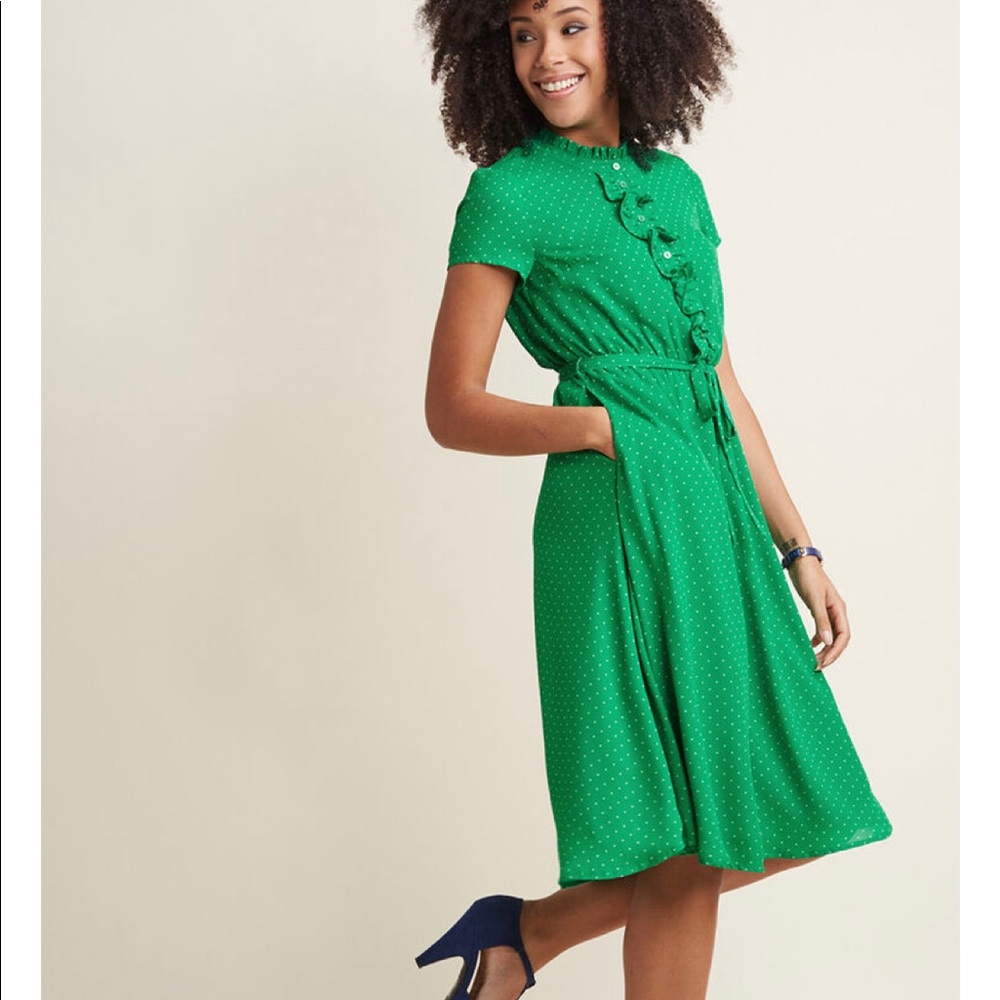 ModCloth Asking for Ruffle Shirt Dress